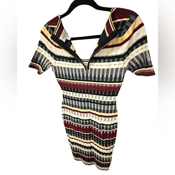 Milly Multicolor Bodycon Striped Dress size 4 - Picture 5 of 9